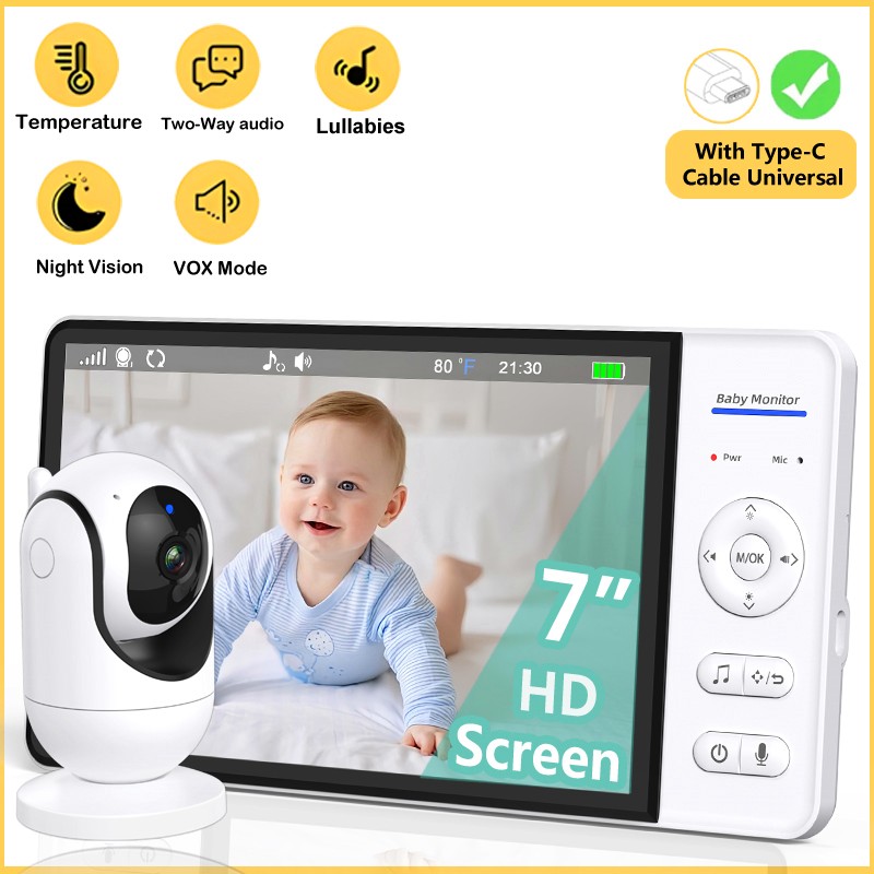 Home Cinema Wireless - ไม่มี WiFi 7 นิ้ว Baby Monitor