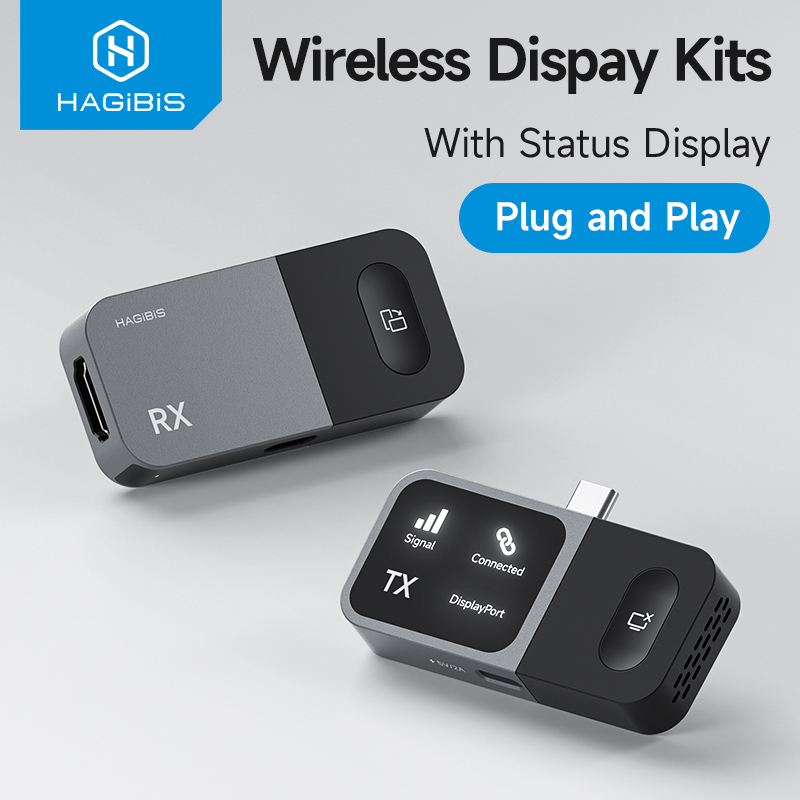 Home Cinema Wireless - ชุดส่งสัญญาณและตัวรับสัญญาณไร้สาย Hagibis USB C HDMI Video