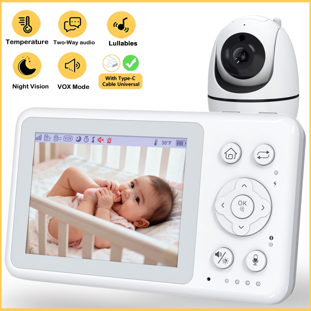 Home Cinema Wireless - จอ LCD วิดีโอเบบี้มอนิเตอร์ 3.2 นิ้ว พร้อมกล้อง