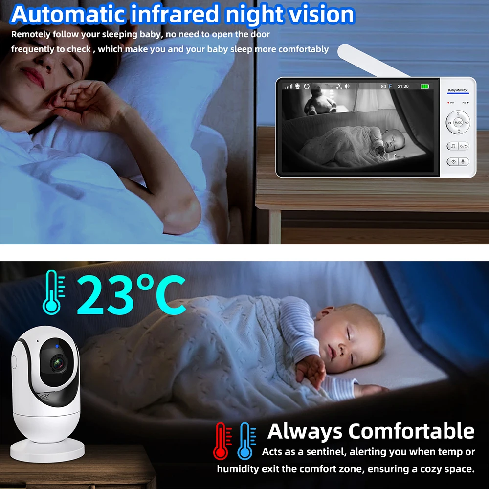 ไม่มี WiFi 7 นิ้ว Baby Monitor - Home Cinema Wireless บทวิจารณ์และราคา
